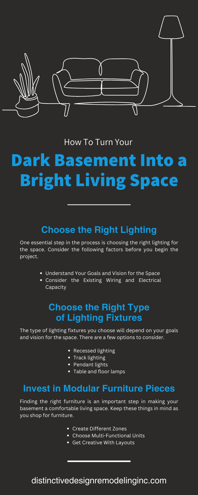 How To Turn Your Dark Basement Into a Bright Living Space
